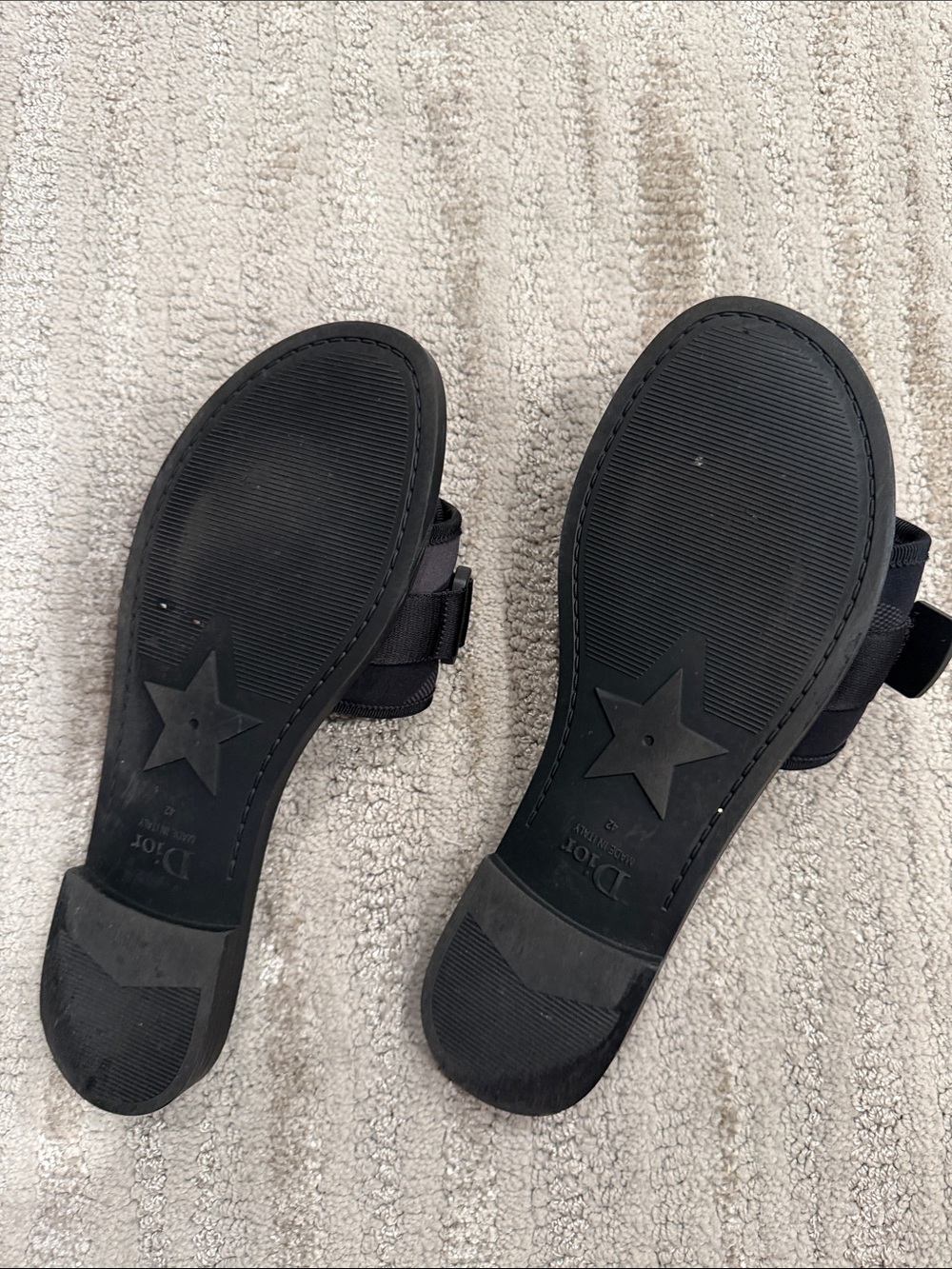 Dior womens Black Christian Dior Logo Slide Sandals size 42 - Picture 2 of 2